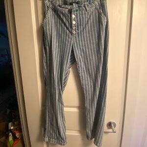 Striped light wash jeans size 14W